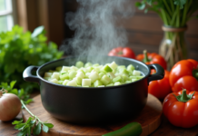 Préparer un bouillon aromatique avec le vert des poireaux