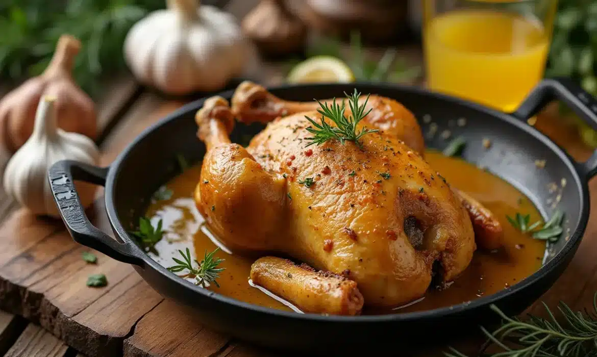 Recette franc-comtoise de poulet au vin jaune : délices d’antan et modernité culinaire